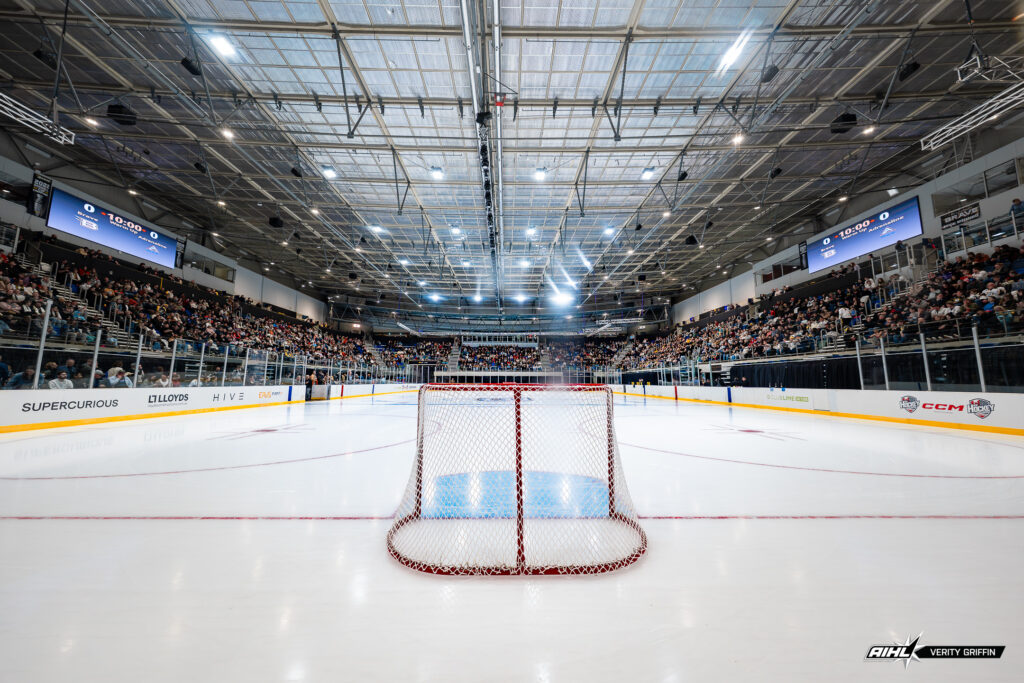 Canberra - 31 May 2025: Canberra Brave and Adelaide Adrenaline face off for Regular Season Game 38 during the AIHL 2025 Season at AIS Arena
